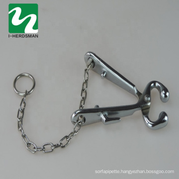 Professional Stainless Steel Nose Cattle Plier With Chain pliers